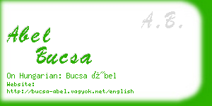 abel bucsa business card